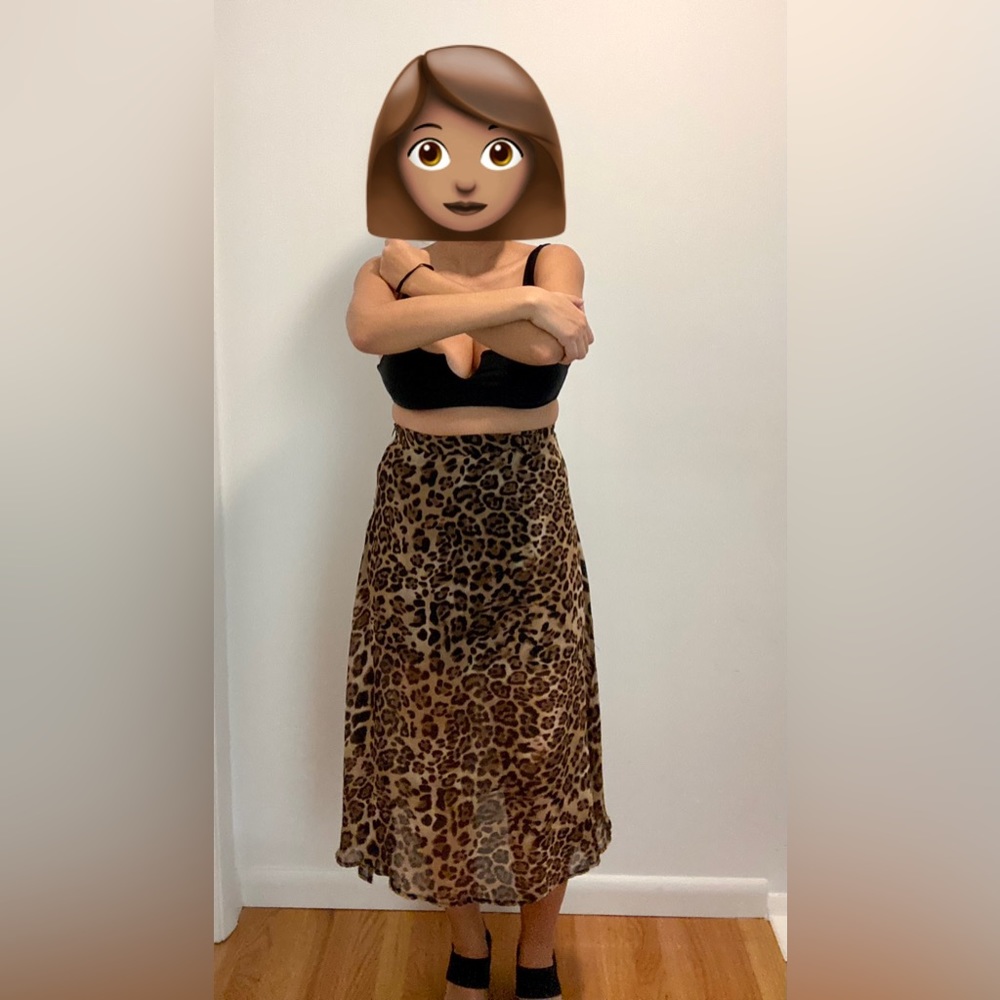 Dotti Cheetah Print Midi Skirt
